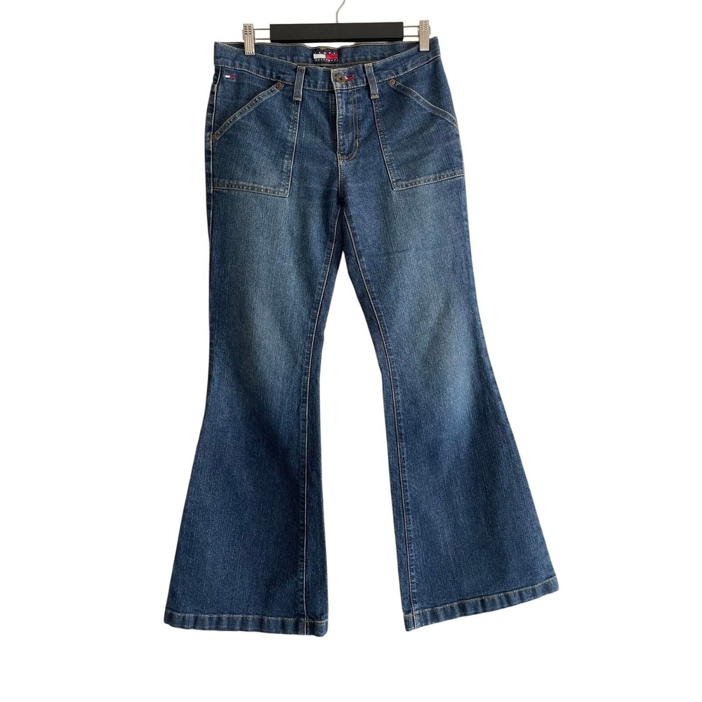 Tommy Hilfiger Bootcut Jeans Women Size 9R W32 L39 Blue Denim‎ Stretch